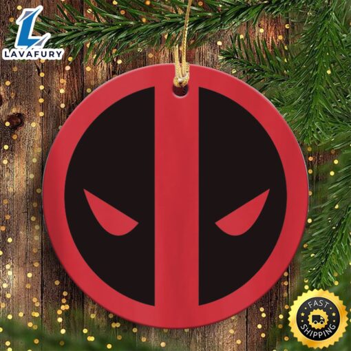 Marvel Deadpool Simple Logo Marvel Christmas Ornaments