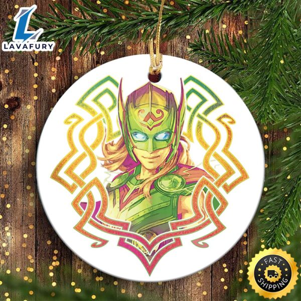 Marvel Thor_ Love and Thunder Jane Foster Big Face Badge Marvel Christmas Ornaments