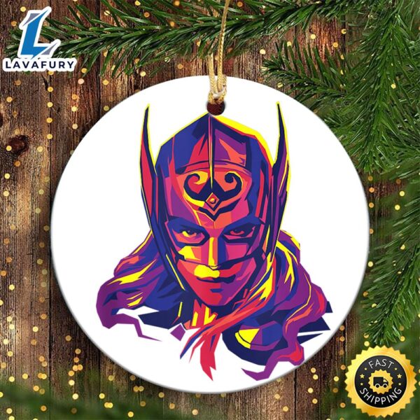 Marvel Thor_ Love and Thunder Jane Foster Big Face Color Pop Marvel Christmas Ornaments