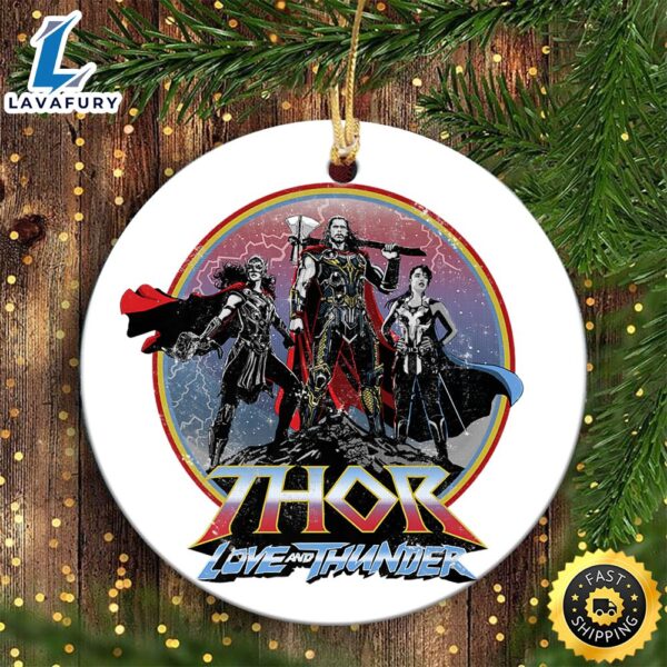 Marvel Thor_ Love and Thunder Mighty Trio Poster Marvel Christmas Ornaments