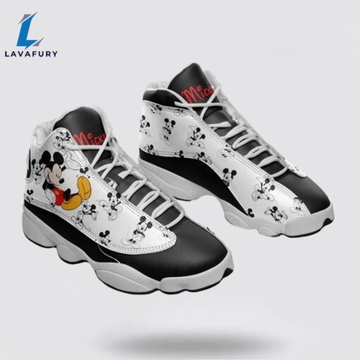 Mickey Mouse White Black Air Jordan 13 Shoes