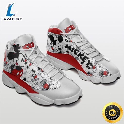 Mickey Red White Air Jd13 Shoes