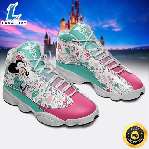 Minnie Mouse Nurse Air Jordan 13 Sneaker