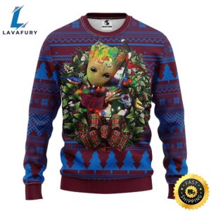 NFL Colorado Avalanche Groot Hug Christmas Ugly Sweater