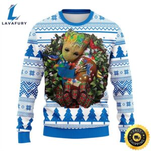 NFL Detroit Lions Groot Hug Christmas Ugly Sweater