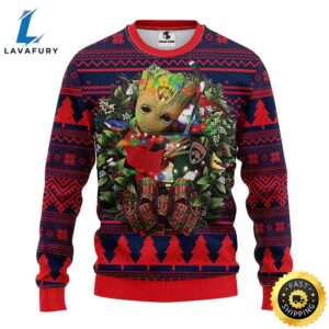 NFL Florida Panthers Groot Hug Christmas Ugly Sweater