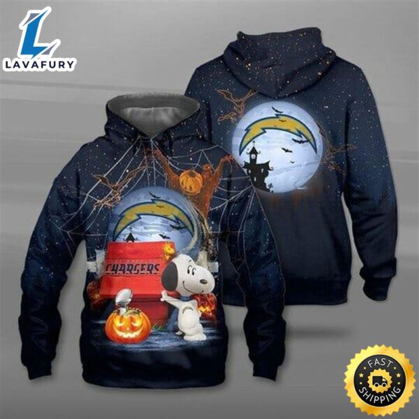 NFL Los Angeles Chargers Snoopy Halloween Pullover Hoodie