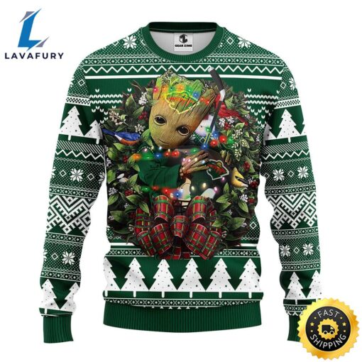 NFL Minnesota Wild Groot Hug Christmas Ugly Sweater