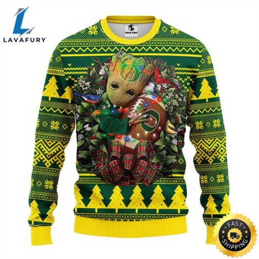 NFL Oregon Ducks Groot Hug Christmas Ugly Sweater