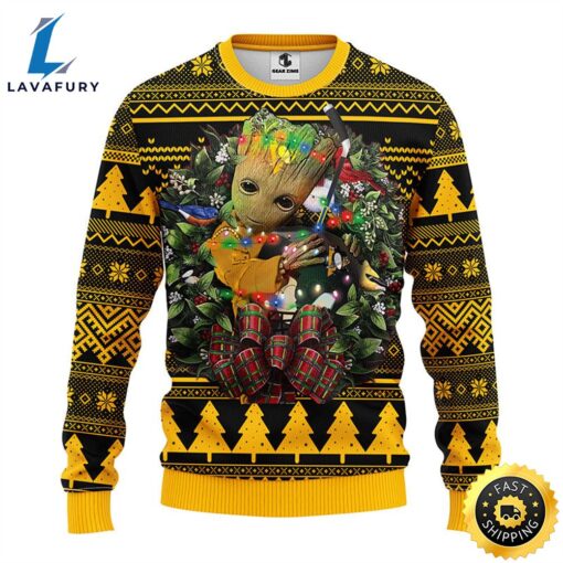 NFL Pittsburgh Penguins Groot Hug Christmas Ugly Sweater