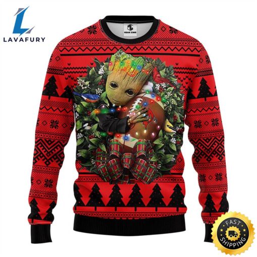 NFL Tampa Bay Buccaneers Groot Hug Christmas Ugly Sweater