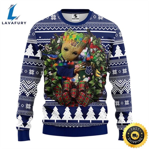 NFL Toronto Maple Leafs Groot Hug Christmas Ugly Sweater
