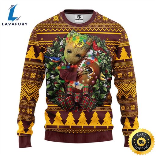 NFL Washington Redskins Groot Hug Christmas Ugly Sweater