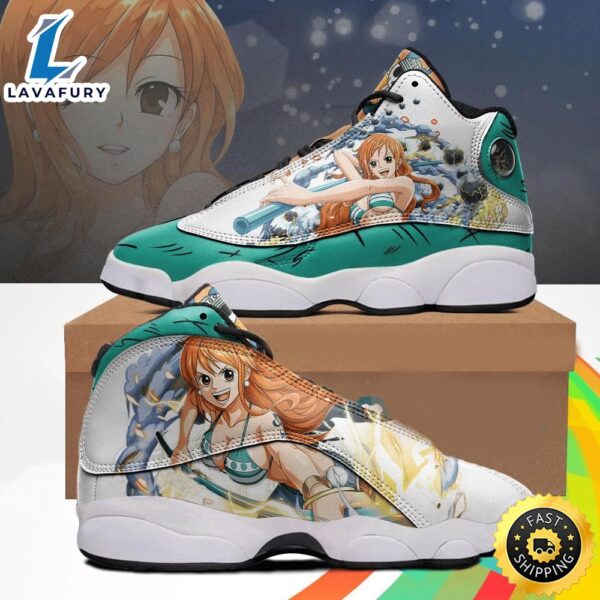 Nami Sneakers, One Piece Custom Shoes One Piece Anime  For Lover  Shoes Jordan 13 Shoes Sneaker