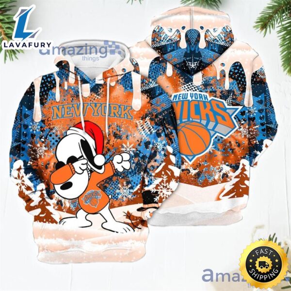 New York Knicks Snoopy Dabbing The Peanuts Sports Football Christmas Giift 3D Hoodie For Men And Women