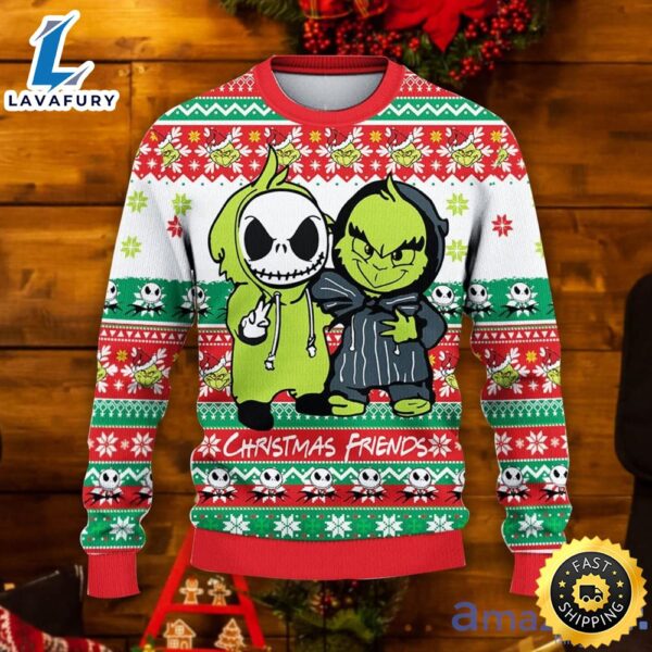 Nightmare Before Grinchmas Christmas Sweater Nightmare Before Grinchmas Ugly Sweater