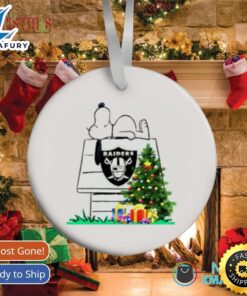 Oakland Raiders Snoopy NFL Ornament