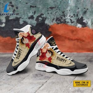 One Piece Logo Luffy Air Jordan 13 Sneakers Custom Anime Shoes