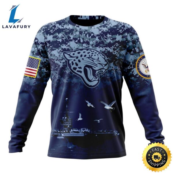 Personalized NFL Jacksonville Jaguars Honor US Navy Veterans Vetaran 3D Shirt