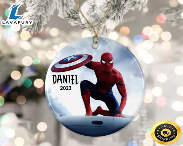 Personalized Spider Man Ornament, 2023 Christmas Kids Christmas Ornament