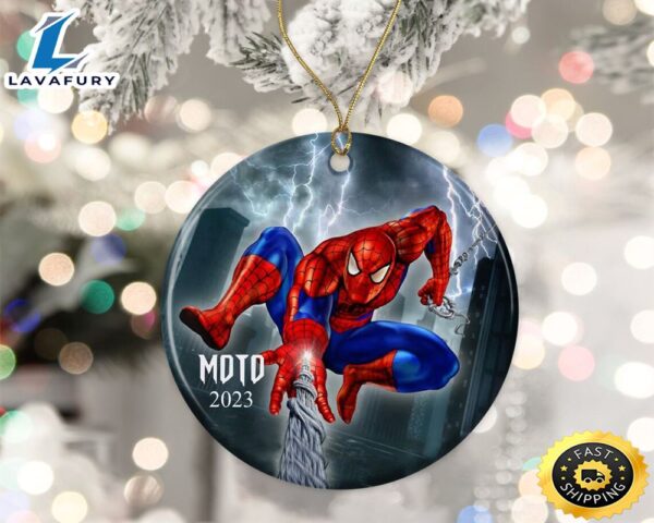 Personalized Spider Man Ornament, 2023 Christmas Marvel Ornament