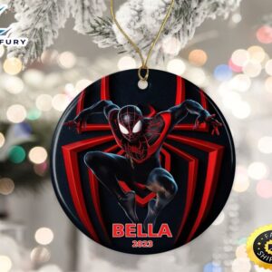 Personalized Spider Man Ornament, Black…