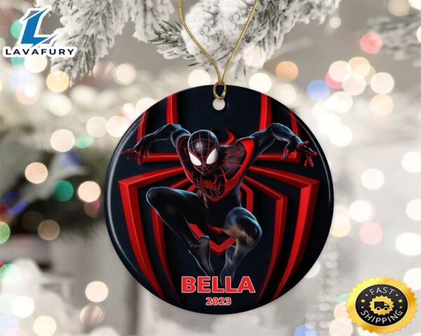 Personalized Spider Man Ornament, Black 2023 Christmas Ornament
