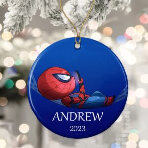Personalized Spider Man Ornament Chipi…