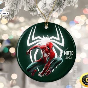 Personalized Spider Man Ornament Green…