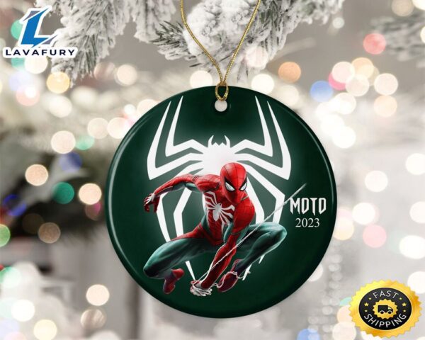 Personalized Spider Man Ornament Green 2023 Christmas Ornament