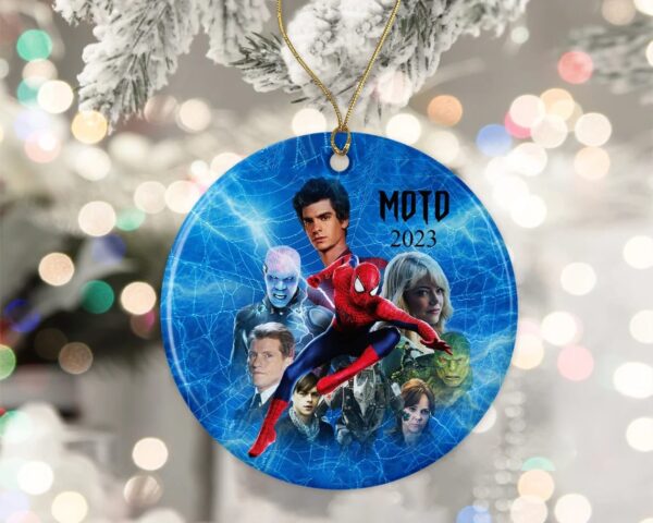 Personalized Spider Man Ornament, Marvel Blue 2023 Christmas Ornament