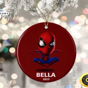 Personalized Spider Man Ornament, Red…