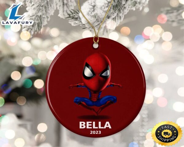 Personalized Spider Man Ornament, Red 2023 Christmas Ornament
