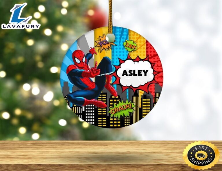 Personalized Spider Man Ornament Spider Man Customized Ornament Lavafury