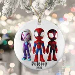 Personalized Spider Man Ornament White…