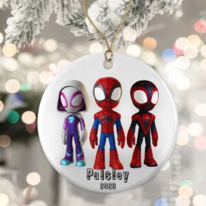 Personalized Spider Man Ornament White…