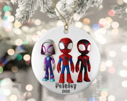 Personalized Spider Man Ornament White 2023 Christmas Ornament