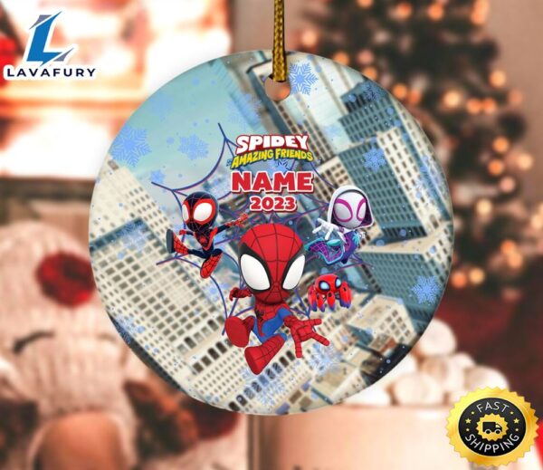 Personalized Spiderman Ornament, Christmas Ornament