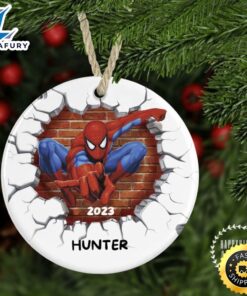 Personalized Spiderman Ornament, Christmas Ornaments