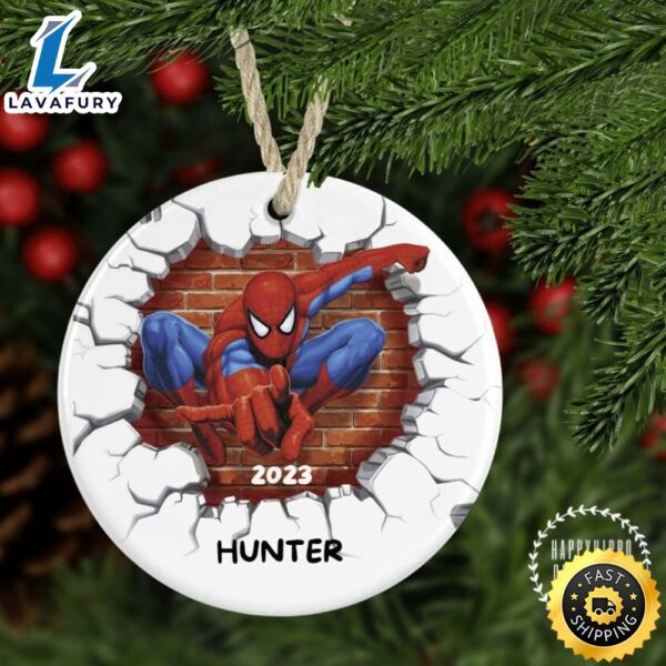 Personalized Spiderman Ornament, Christmas Ornaments