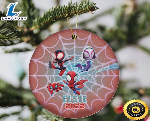 Personalized Spiderman Ornament, Spiderman Christmas Ornament