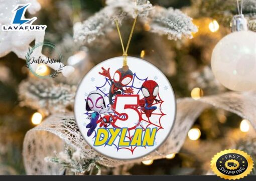 Personalized Spiderman Ornament, Superhero Ornament