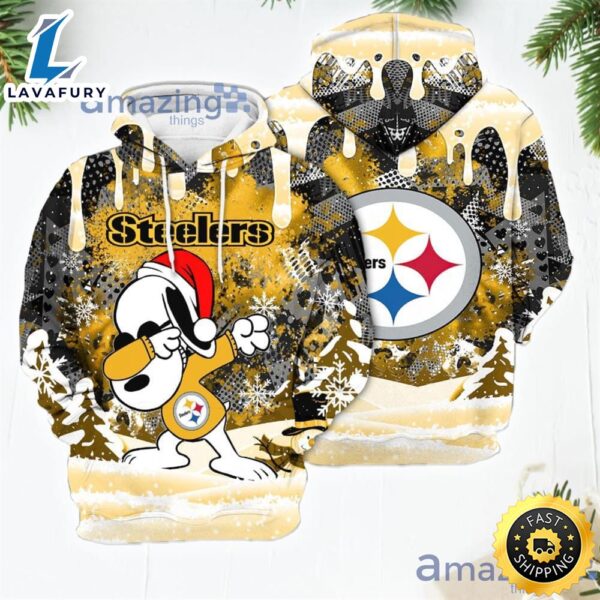 Pittsburgh Steelers Snoopy Dabbing The Peanuts Sports Football Christmas Giift 3D Hoodie For Men And Women