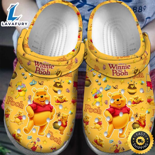 Premium Winnie the Pooh Cartoon Crocs Crocband Clogs Shoes For Men Women and Kids