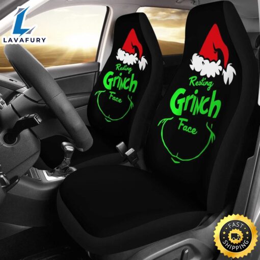 Resting Grinch Face Car Seat Covers Amazing Gift