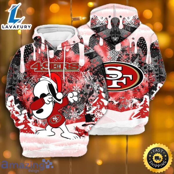 San Francisco 49ers Snoopy Dabbing The Peanuts Sports Football American Christmas All Over Print 3D Hoodie