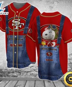 San Francisco ers NFL Snoopy Baseball Jersey Shirt