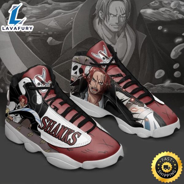 Shanks Sneakers One Piece Custom Anime Shoes Jordan 13 Shoes Sneaker