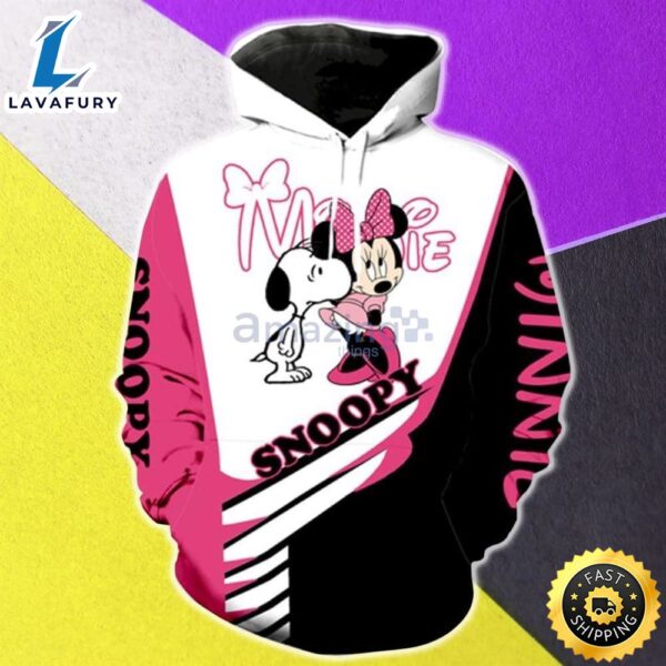 Snoopy And Minnie Mouse Cartoon Movie Pullover Hoodie