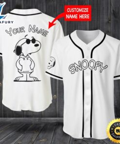 Snoopy Baseball Jersey custom name